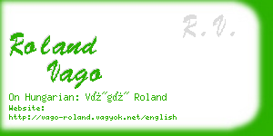 roland vago business card